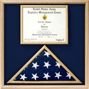 Air Force Flag and certificate Combination Box - Flag / Certificate Display